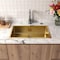 Homeroots 9in X 30in Gold Stainless Steel Undermount Kitchen Sink 719944 - alternate 4