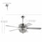 Jonathan Y Zara 52" Filigree 6-Light Metal/Wood LED Ceiling Fan, Chrome JYL9602A - alternate 7