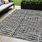 Homeroots 5' X 8' Black Gray And Ivory Striped Washable Indoor Outdoor Area Rug 583403 - alternate 1