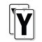 Signmission Sign with Letter Y, 12'' X 18'' 2 Signs, Heavy Gauge Aluminum, 2PK A-1218-2PACK-22916 - alternate 1
