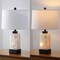 Jonathan Y Eloise 23" Coastal Glam Rectangular Alabaster/Metal LED Table Lamp with Nightlight Base, White/Black JYL6202B - alternate 5