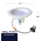 Bulbrite 9w 60w Equivelant 4 in. Downlight Retrofit LED Light Bulb Medium Base (E26) White Round 4000K, 4PK 861495 - alternate 6