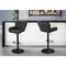 Monarch Specialties Barstool, Adjustable, Bar Height, Counter Height, Kitchen, Black Leather Look, Black Metal, 2PK I 2328 - alternate 2