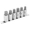 Performance Tool 6 pc. 1/2 in. Dr. Hex Bit Socket Set, SAE Metric Sockets, Storage Rail W38886 - alternate 1