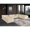 Homeroots Beige Italian Leather Power Reclining U Shaped Ten Piece Corner Sectional With Console 632582 - alternate 4