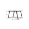 Homeroots 54" Walnut and Gray Wood and Iron Frame Base Square Dining Table 640701 - alternate 3