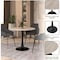 Leisuremod Bristol Modern Round Dining Table - MDF Wood Top with Powder Coated Steel Base BTBL-31NWST - alternate 5