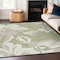 Homeroots 3' X 5' Artichoke Green Ivory And Taupe Floral Washable Indoor Outdoor Area Rug 589518 - alternate 6