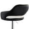 Elama 2 Piece Adjustable Faux Leather Bar Stool in White with Black Trim and Chrome Base ELM-705-WHT-BLK - alternate 4