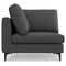 Homeroots 102" Gray Fabric Sofa With Black Legs 641049 - alternate 5