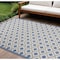 Homeroots 8' X 11' Blue And Gray Geometric Indoor Outdoor Area Rug 546857 - alternate 3