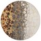 Homeroots 8' Ivory Gray And Gold Round Abstract Washable Indoor Outdoor Area Rug 582526 - alternate 6