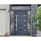 Vdomdoors Steel Door Deux 1105 Gray Graphite 2 Sidelight and Transom Window Stainless Inserts Single Modern P DEUX1105EXD-GRE-W14+36+14xH80+16-RH-O - alternate 3