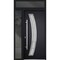 Vdomdoors Steel Door Deux 6500 Black Sidelight and Transom Window Stainless Inserts Single Modern Painted-W36 DEUX6500EXD-BLK-W36+12 x H80+16-Right-hand Inswing - alternate 5