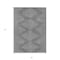 Homeroots 5' X 8' Charcoal And Silver Geometric Washable Indoor Outdoor Area Rug 598545 - alternate 6