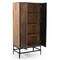 Homeroots 32in Copper and Black Distressed Solid Wood Frame Accent Cabinet With Two Doors 619967 - alternate 4