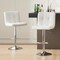 Simple Deluxe Bar Stools Set of 2, Armless Hydraulic Kitchen Height Counter Bar Stools, PU Leather Adjustable Swi 3A88CHAIR8100WHT02 - alternate 4