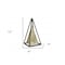 Homeroots Narrow Metal Triangular Decorative Sculpture 399635 - alternate 3