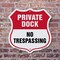 Signmission Private Dock Shield Sign No Trespassing, 6 Inch X 6 Inch, Plastic Sign SHI-P-6-434 - alternate 4