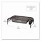 Mind Reader Metal Mesh Monitor Stand with Paper Tray, 20in x 11.5in x 5.5in, Black, Supports 33 lb, 2PK 2MESHMON-BLK - alternate 4