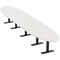 Skutchi Designs 18 Person Conference Table With Power Unit | 20' Oval Table | Harmony Series HAR-OVL-48X240-T.BK-U779-EBLK - alternate 1