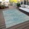 Homeroots 3' X 5' Aqua Teal Blue And Gray Abstract Washable Indoor Outdoor Area Rug 587194 - alternate 6