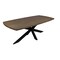 Homeroots 82" Natural And Black Solid Wood And Iron Pedestal Base Dining Table 488678 - alternate 2