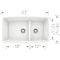 Blanco Performa Medium 1-3/4 Low Divide, White 441310 - alternate 3
