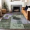 Homeroots 10' X 14' Olive Green Charcoal And Purple Geometric Washable Indoor Outdoor Area Rug 604341 - alternate 4