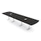 Skutchi Designs 14 Person Conference Table With Power Unit | 14' Arc Rectangle Table | Harmony Series HAR-AREC-48X168-T-U999ST19-ESIL - alternate 1