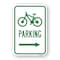 Signmission Bicycle Parking With Right Arrow, Heavy-Gauge Aluminum, 18" x 24", A-1824-25288 A-1824-25288 - alternate 1