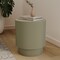 Leisuremod Eden 14 in Round Stone Side Table, Weatherproof Pedestal Base, Fully Assembled EST14OG - alternate 3