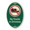 Signmission No Trucks In Driveway With Graphic Green & Tan, 12 Inch X 18 Inch Designer, Heavy Gauge Aluminum A-OV-G-1218-9810 - alternate 1