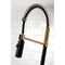 Kingston Brass Single-Handle Deck-Mount Pre-Rinse Kitchen Faucet, Matte Black/Brushed Brass LS877CTLMBBB - alternate 3