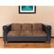 Homeroots 72" Brown Chenille Sofa With Black Legs 530479 - alternate 1