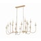 Z-Lite Allistair 16-Light Linear Chandelier, 30.75 in W, Modern Gold 352-56L-MGLD - alternate 4