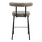 Homeroots 26" Green and Black Chenille and Steel Low Back Counter Height Bar Chair 555732 - alternate 2