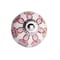 Homeroots Set of Twelve Pink White And Burgundy Floral Ceramic Drawer Pull Knobs, 12PK 321701 - alternate 1