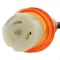 Ac Works SOOW Locking Extension Cord, 10 AWG, Indoor/Outdoor, 10/4, 1 Outlets, CS6364, Black, Rubber, 10 ft TEL1430-010 - alternate 5