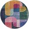Homeroots 8' Green Copper And Pink Round Abstract Washable Indoor Outdoor Area Rug 604478 - alternate 5