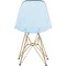 Leisuremod Bristol 5-Piece Modern Dining Set: Round MDF Table & 4 Eiffel Plastic Chairs with Chrome Legs, 5PK BTBL-35BL-CR19TBUG4 - alternate 5