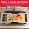 Classic Cuisine Over the Sink Cutting Board Expandable Bamboo Chopping Board Juice Groove and Slip-Resistant Grips 82-KIT2011 - alternate 7
