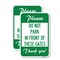 Signmission Please Do Not Park in Front of These Gates, 12'' X 18'' 2 Signs, Heavy Gauge Aluminum, 2PK A-1218-2PACK-23279 - alternate 1