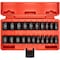 Neiko 3/8'' Dr. Impact Socket Set, SAE and Metric, Shallow 02432A - alternate 1