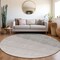 Homeroots 8' Gray And Light Gray Round Ombre Washable Indoor Outdoor Area Rug 595813 - alternate 5