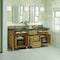 James Martin Vanities Lorelai 72in Double Vanity, Light Natural Oak w/ 3 CM Parisien Bleu Silestone Top 424-V72-LNO-FPBL - alternate 7