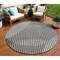 Homeroots 8' Charcoal And Ivory Round Geometric Washable Indoor Outdoor Area Rug 597621 - alternate 1