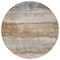 Homeroots 8' Beige Brown And Gray Round Abstract Washable Indoor Outdoor Area Rug 605975 - alternate 5