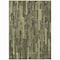 Homeroots 5' X 8' Olive Green And Dark Olive Green Striped Washable Indoor Outdoor Area Rug 608959 - alternate 3