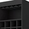 Homeroots 24in Black Bar Cabinet With Eighteen Shelves 478384 - alternate 3